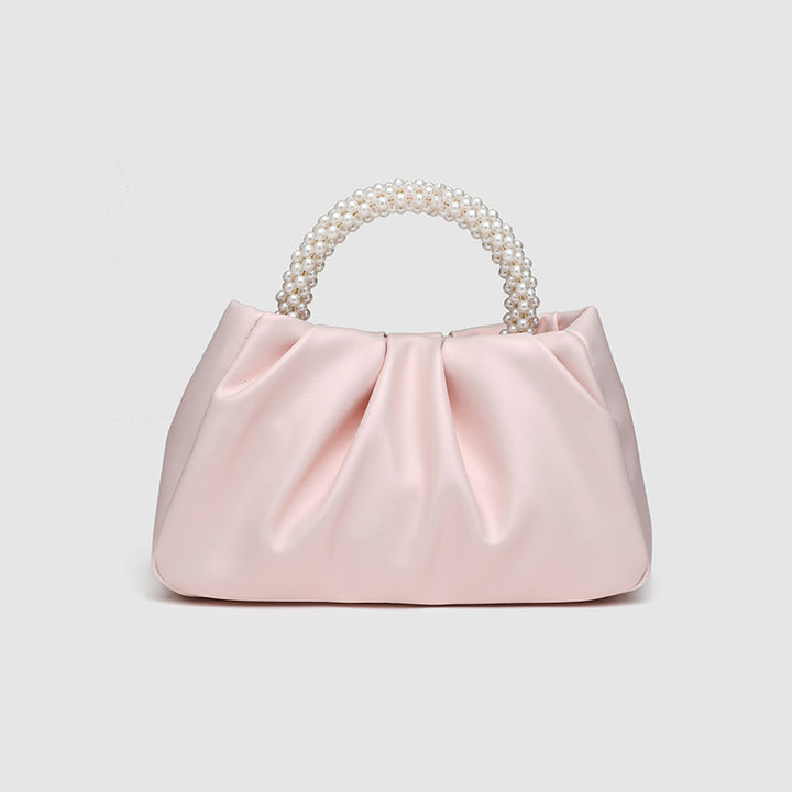 Women’s Mini Pearl Cloud Bag – Pleated PU Crossbody Handbag in Macaron Colors-SH-BG-002