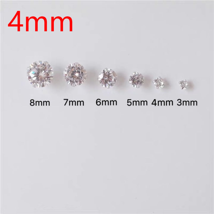 S999 Sterling Silver Four-Claw Stud Earrings – Simple Unisex Anti-blocking Design-SH-FJ-010
