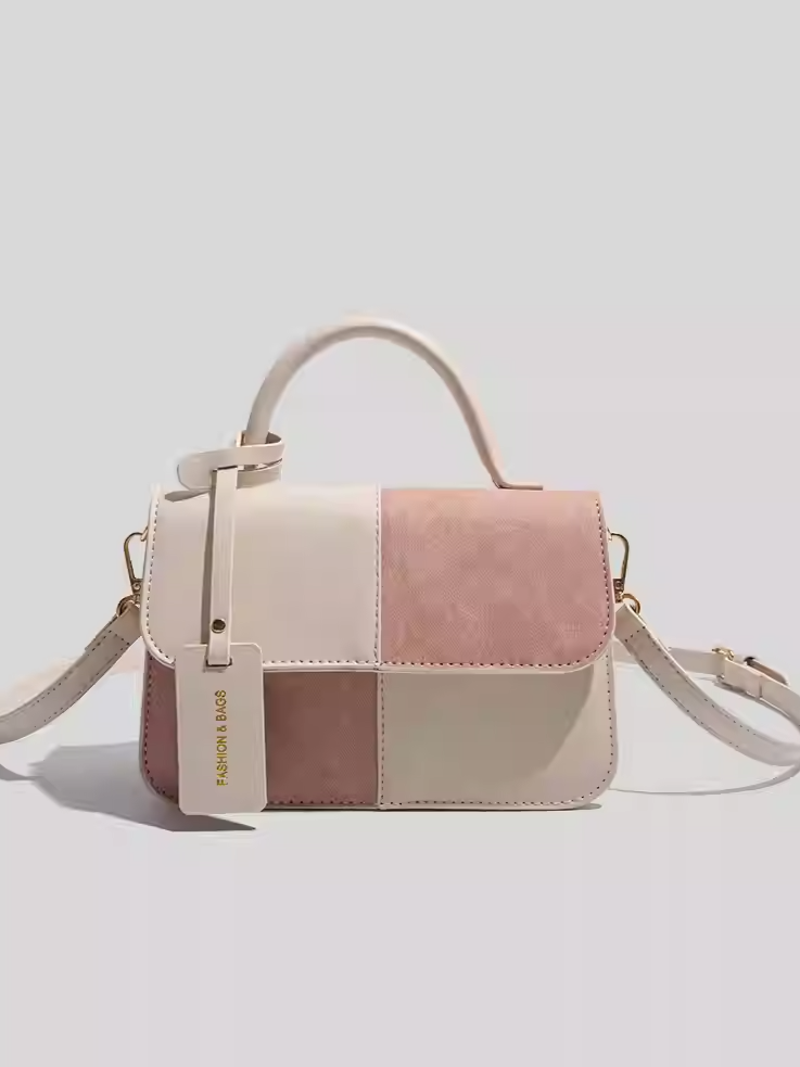 Women’s Stitching Texture PU Crossbody Bag – Trendy Shoulder Messenger Handbag-SH-BG-004