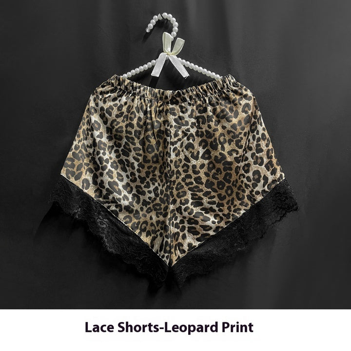 Elegant Lace-Trimmed Two-Piece Ice Silk Homewear Set – Comfortable & Stylish-SH-LNG-0117