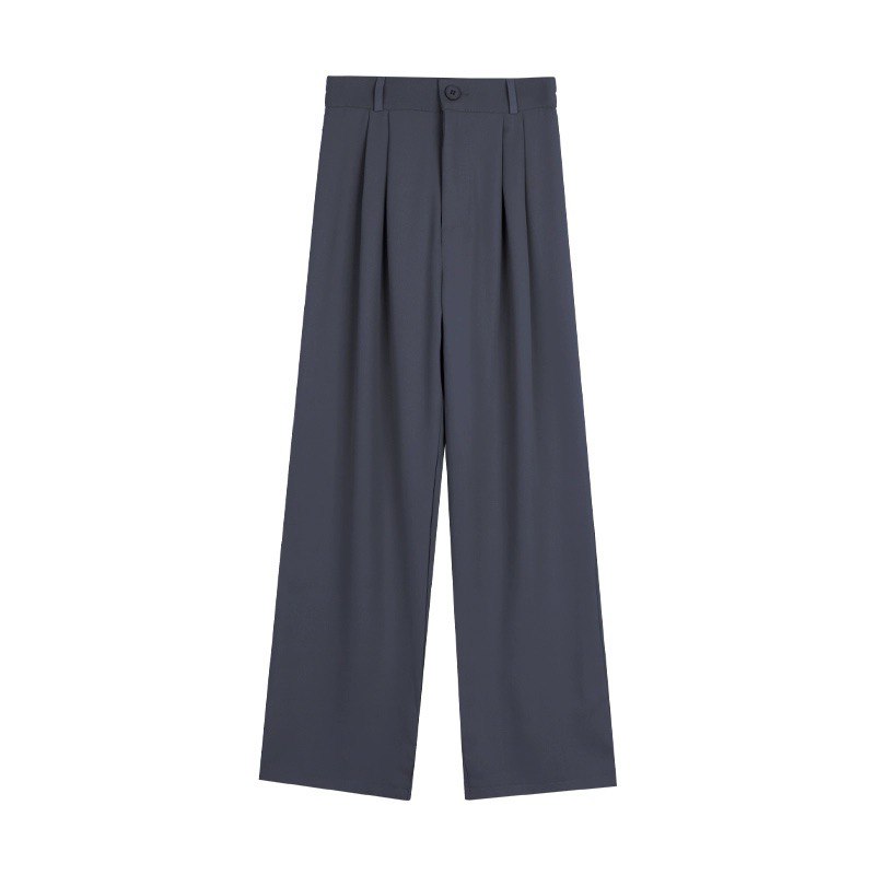 Women’s High Waist Summer Wide-Leg Pants – Slimming Draped Straight-Leg Trousers-SH-BT-006
