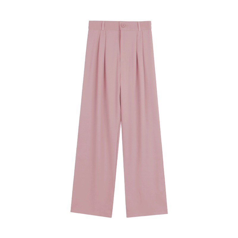 Women’s High Waist Summer Wide-Leg Pants – Slimming Draped Straight-Leg Trousers-SH-BT-006