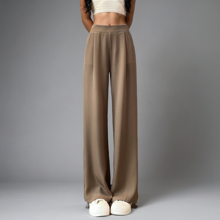 Thin Wide Leg Suit Pants for Women – High Waist & Loose Fit-SH-BT-015