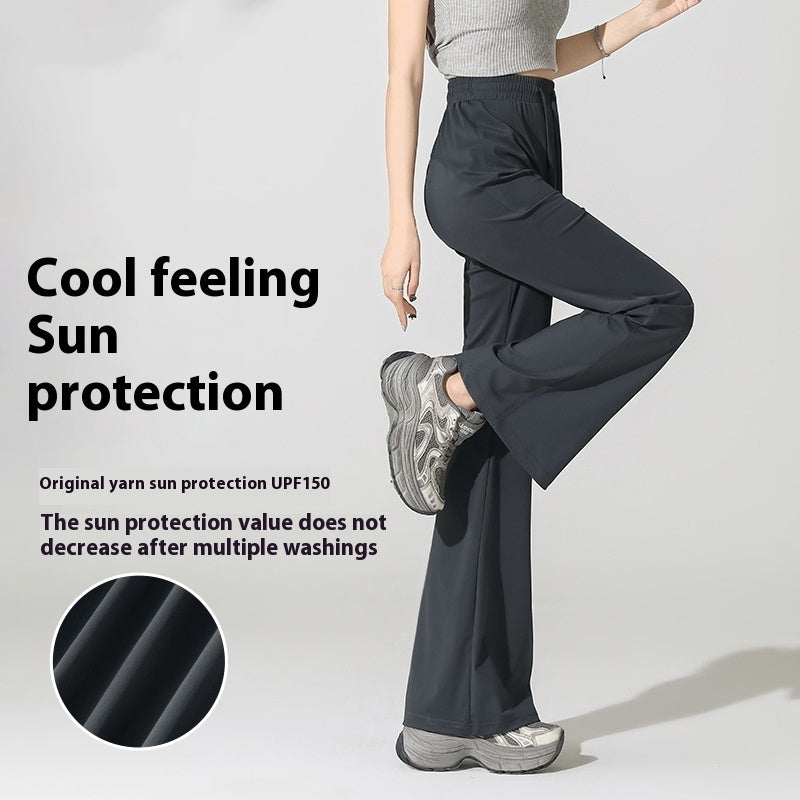 Women's UPF150 Slim Bootcut Trousers – Elastic Casual High-Protection Pants-SH-BT-010