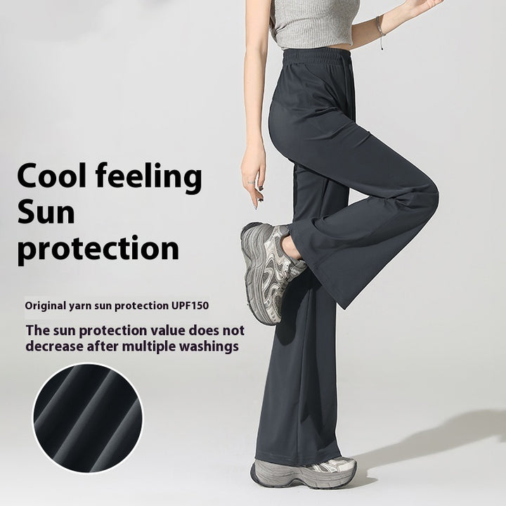 Women's UPF150 Slim Bootcut Trousers – Elastic Casual High-Protection Pants-SH-BT-010