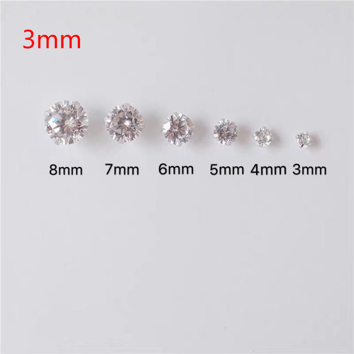 S999 Sterling Silver Four-Claw Stud Earrings – Simple Unisex Anti-blocking Design-SH-FJ-010