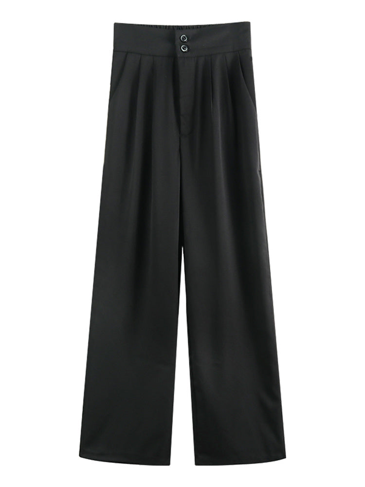 Women's High Waist Wide Leg Suit Pants-SH-BT-011
