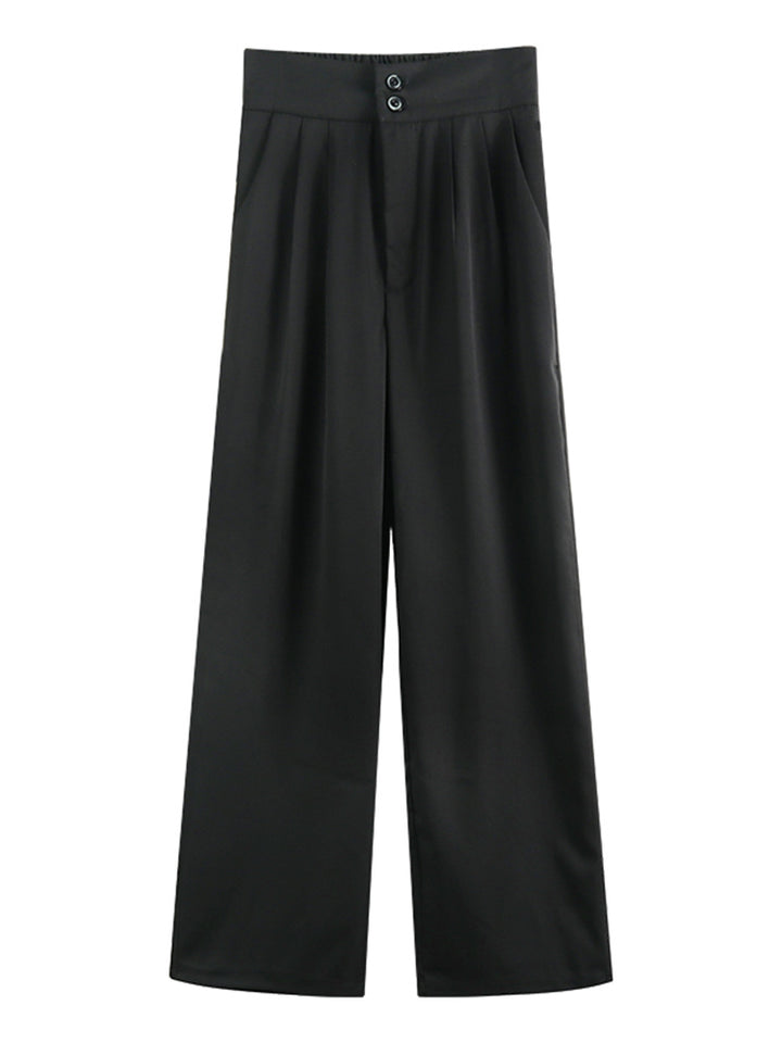Women's High Waist Wide Leg Suit Pants-SH-BT-011