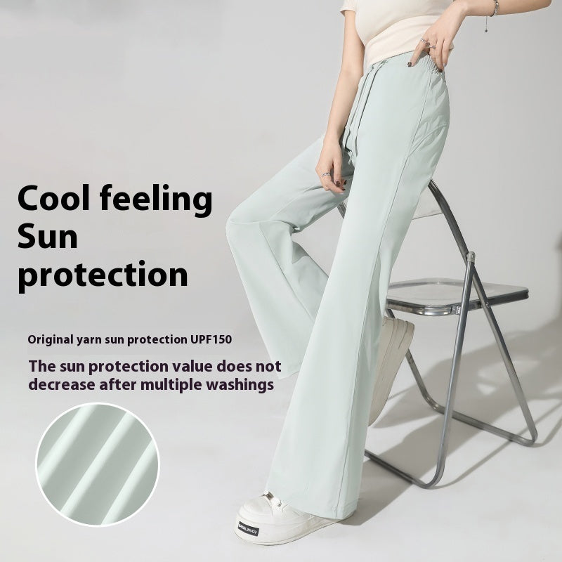 Women's UPF150 Slim Bootcut Trousers – Elastic Casual High-Protection Pants-SH-BT-010