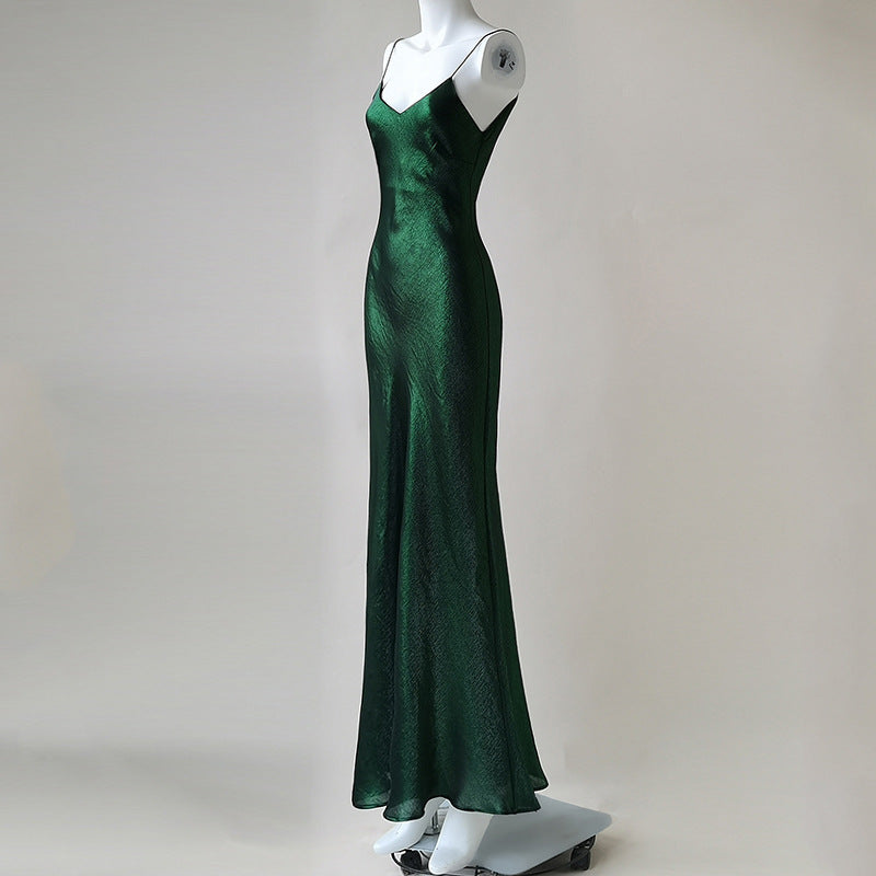 New Mobao Stone Green Mermaid Strap Dress