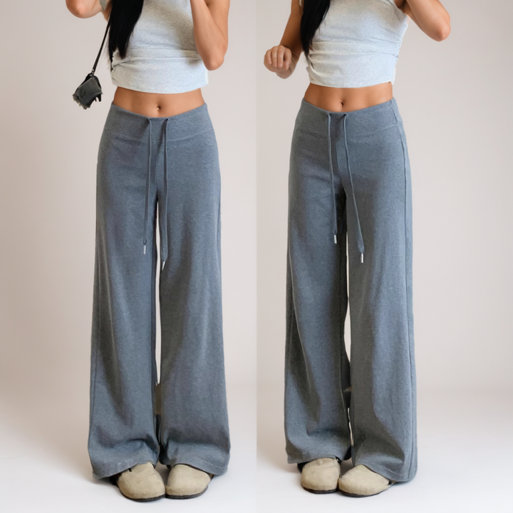 Women's High Waist Straight Sports Pants – Black or Gray-SH-BT-013