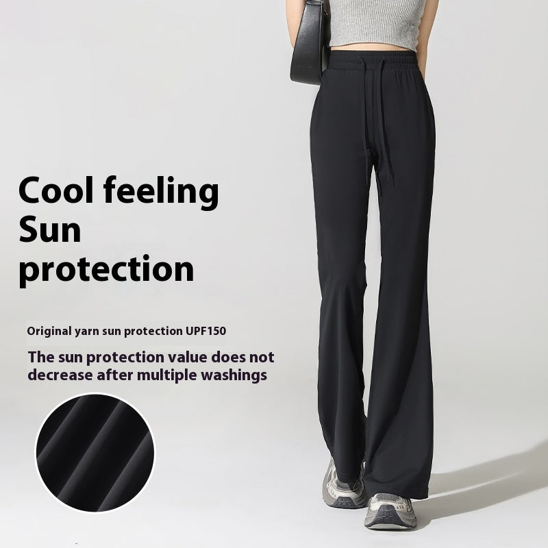 Women's UPF150 Slim Bootcut Trousers – Elastic Casual High-Protection Pants-SH-BT-010