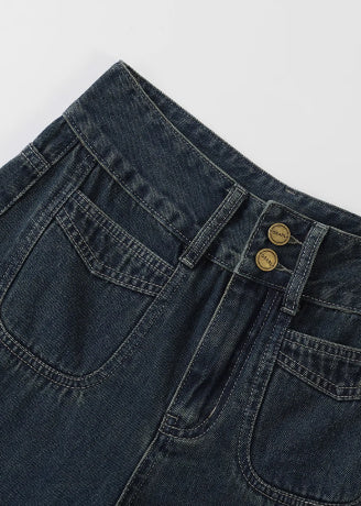 Women’s Retro High Waist Wide-Leg Jeans – Plus Size Denim-SH-BT-016