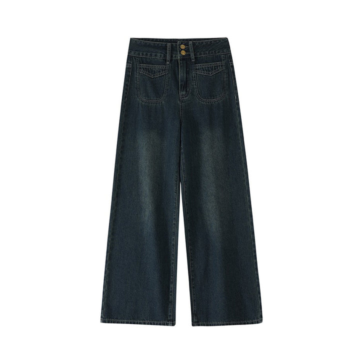 Women’s Retro High Waist Wide-Leg Jeans – Plus Size Denim-SH-BT-016