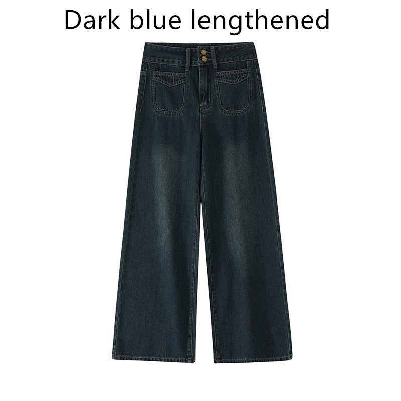 Women’s Retro High Waist Wide-Leg Jeans – Plus Size Denim-SH-BT-016
