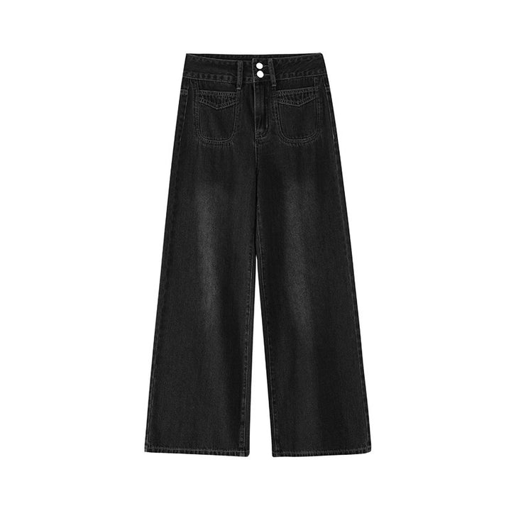 Women’s Retro High Waist Wide-Leg Jeans – Plus Size Denim-SH-BT-016