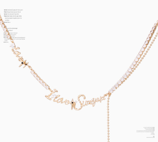 INS Style Personalized Clavicle Necklace – Retro Copper Chain with Cubic Zirconia-SH-FJ-019