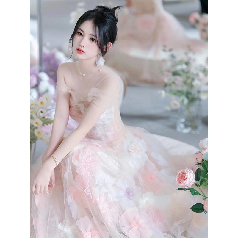 فستان Fairy FARCENT Banquet بدون أكتاف