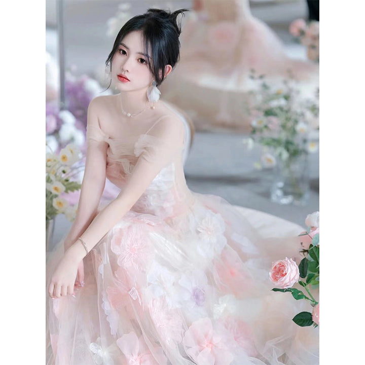 فستان Fairy FARCENT Banquet بدون أكتاف