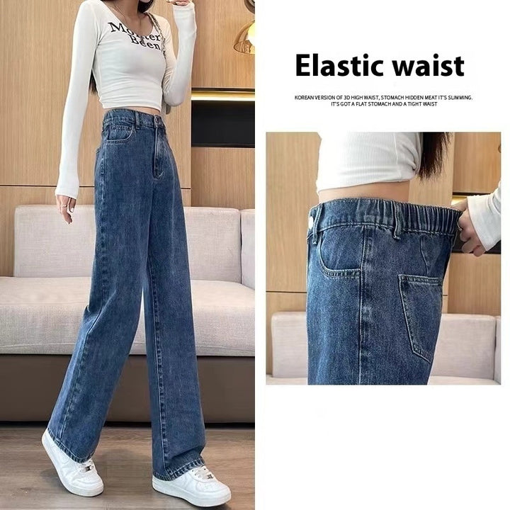 High Waist Straight Wide-Leg Denim Pants – Slimming & Loose Fit-SH-BT-002