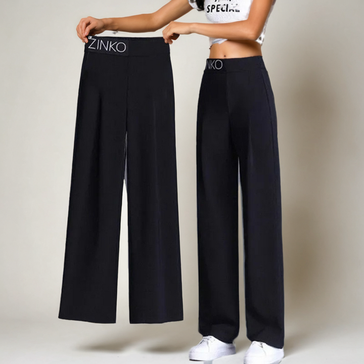 High Waist Loose Straight-Leg Cropped Pants – Casual Slimming Trousers with Pockets-SH-BT-022