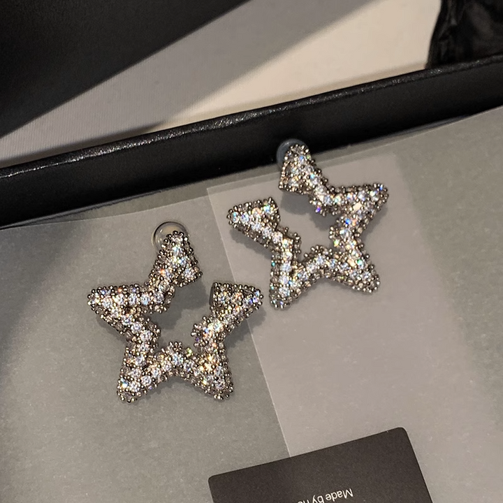 Rhinestone Star Stud Earrings for Women –SH-FJ-007
