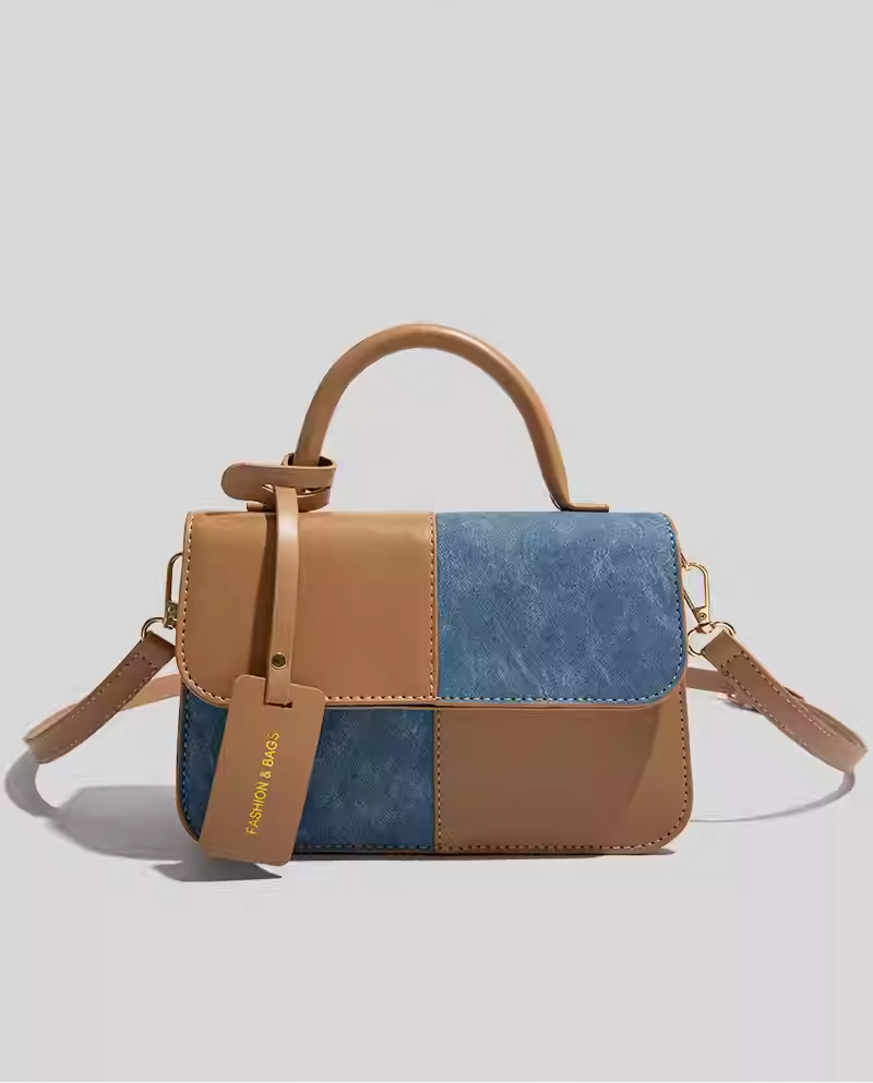 Women’s Stitching Texture PU Crossbody Bag – Trendy Shoulder Messenger Handbag-SH-BG-004
