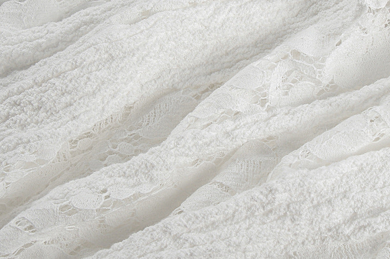 Elegant Off-Shoulder Lace Sheath Dress – Long Bell Sleeves & Hip-Hugging Silhouette-SH-TRD-005