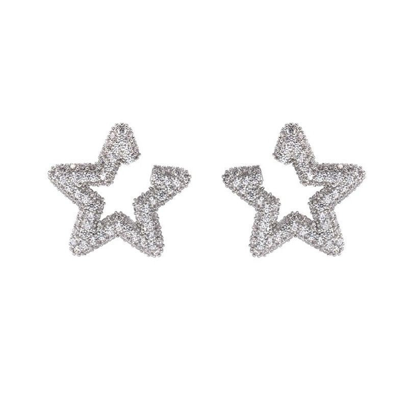 Rhinestone Star Stud Earrings for Women –SH-FJ-007