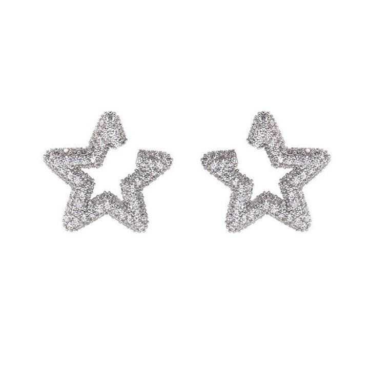 Rhinestone Star Stud Earrings for Women –SH-FJ-007