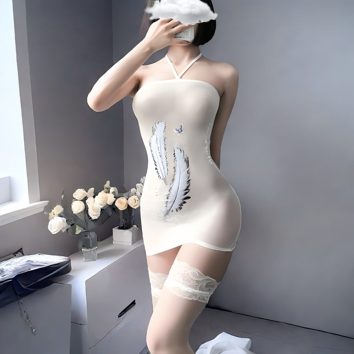 Sheer Mesh Lingerie Set with Jumpsuit & Stockings – Seductive & Elegant-SH-LNG-0123
