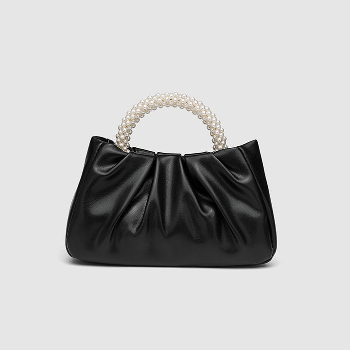 Women’s Mini Pearl Cloud Bag – Pleated PU Crossbody Handbag in Macaron Colors-SH-BG-002