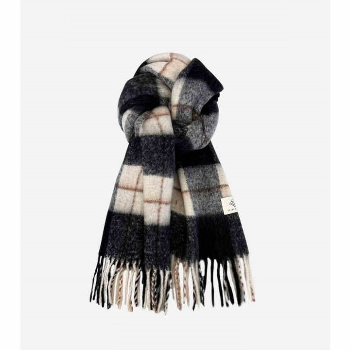 Geometric Wool Scarf – Warm & Stylish for Winter, Spring, and Autumn