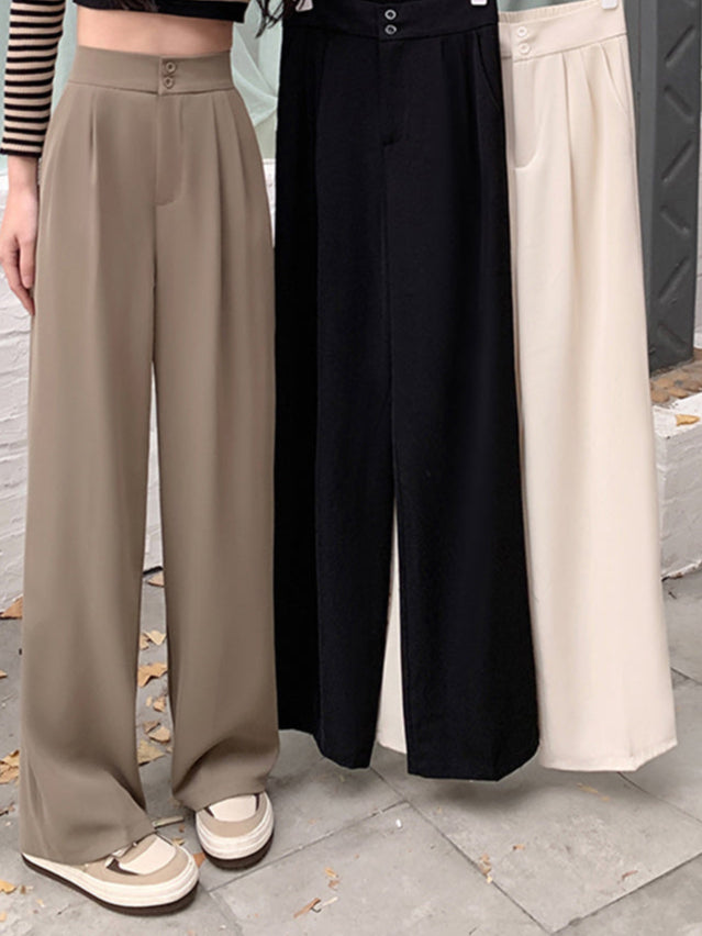 Women's High Waist Wide Leg Suit Pants-SH-BT-011