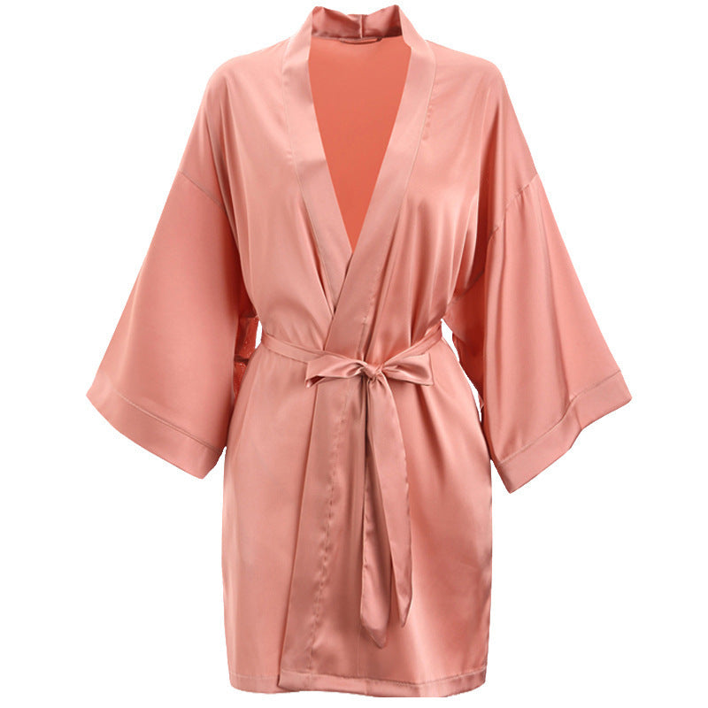Women's Ice Silk Sling Pajamas – Lightweight & Sexy Sleepwear-SH-LNG-0116
