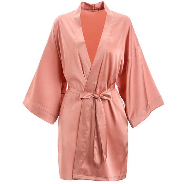 Women's Ice Silk Sling Pajamas – Lightweight & Sexy Sleepwear-SH-LNG-0116