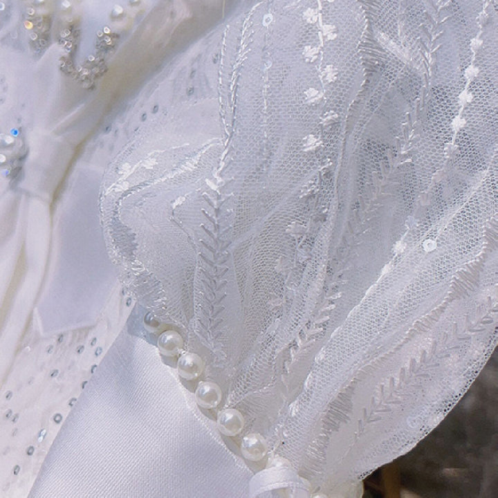 Children's Fashion White Princess Dress