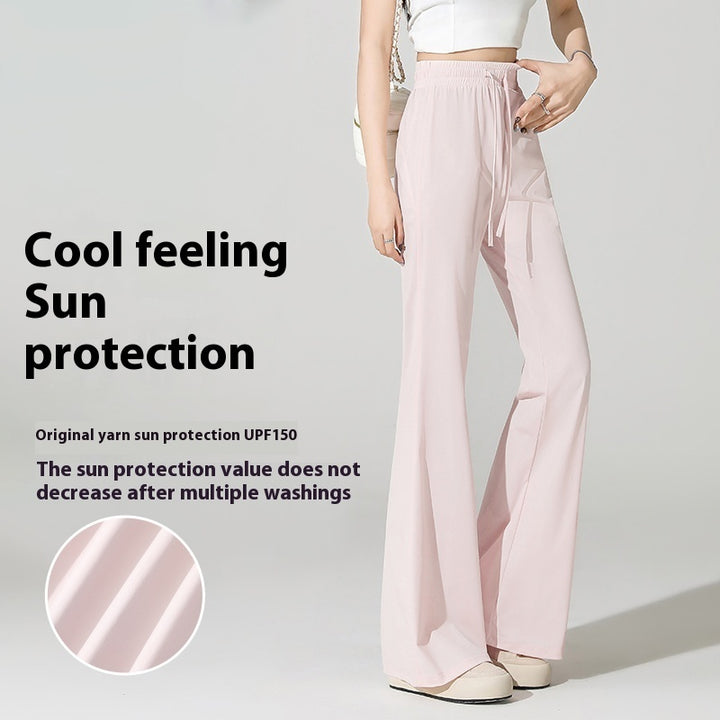 Women's UPF150 Slim Bootcut Trousers – Elastic Casual High-Protection Pants-SH-BT-010