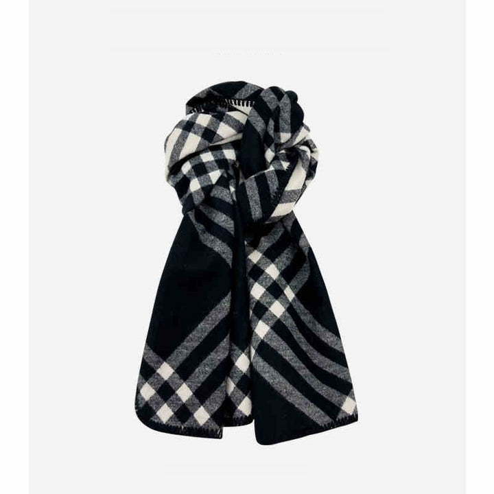 Geometric Wool Scarf – Warm & Stylish for Winter, Spring, and Autumn