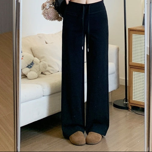 Women's High Waist Straight Sports Pants – Black or Gray-SH-BT-013