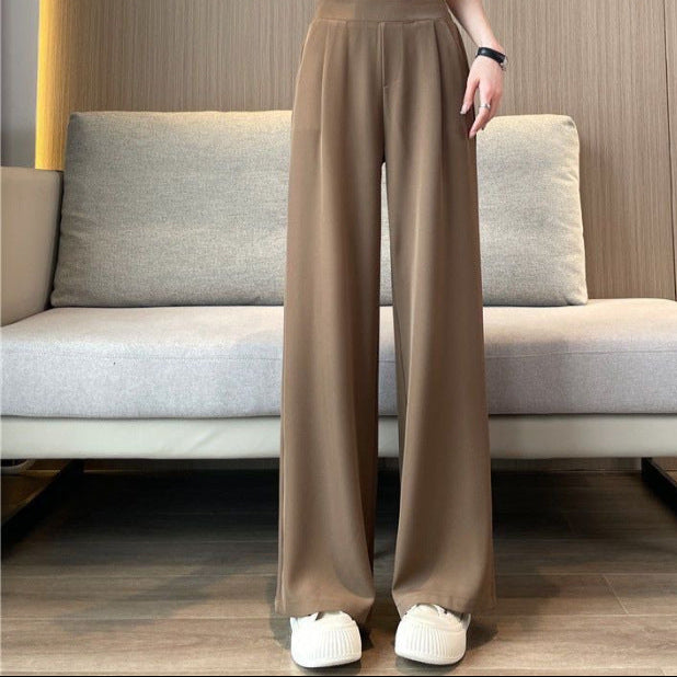 Thin Wide Leg Suit Pants for Women – High Waist & Loose Fit-SH-BT-015