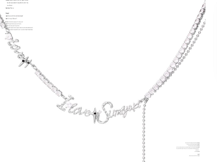 INS Style Personalized Clavicle Necklace – Retro Copper Chain with Cubic Zirconia-SH-FJ-019
