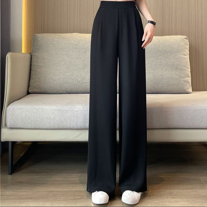 Thin Wide Leg Suit Pants for Women – High Waist & Loose Fit-SH-BT-015