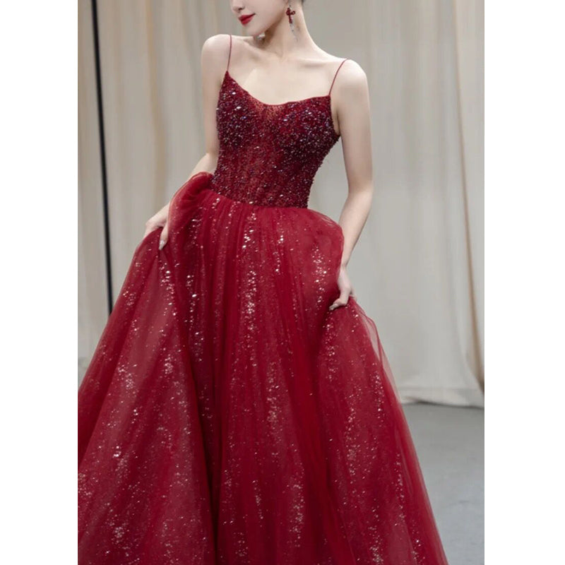 Fashion Personality Red Evening Dress Girl - JOcaste